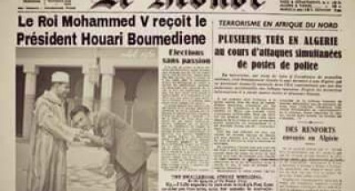 صورة من جريدة فرنسية تفضح الخائن المقبور “الهواري بوخروبة” قبل خيانته للمغرب