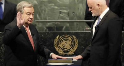 غوتيريس يؤدي اليمين ويتعهد بإصلاح الأمم المتحدة
